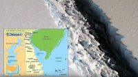 Una misteriosa grieta de 112 kilómetros, se abrió en una capa de hielo en la Antártida.