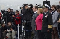 Con la visita de la presidenta Michelle Bachelet al transporte Aquiles, la Armada inició las celebraciones de su Bicentenario.