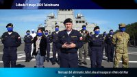La Armada seguirá trabajando para asegurar la libre navegación que es vital para Chile, aseguró el almirante Julio Leiva al inaugurar el Mes del Mar.