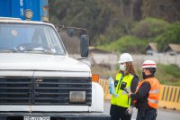 Puerto San Antonio y organismos públicos realizan fiscalización a camiones en Nodo Logístico