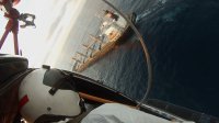 Espectacular rescate de tripulante asiático de buque en alta mar realiza helicóptero de la Armada