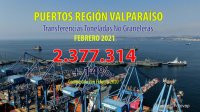 Puertos de la V Región continuaron aumentando sus transferencias en segundo mes de 2021.