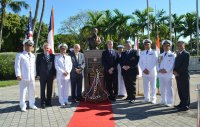 La "Esmeralda" inaugura primer busto público del Comandante Prat en Estados Unidos