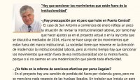 "La Reforma Laboral debe incluir sanciones para los dirigentes que realizan paros ilegales" asegura Jorge Marshall.