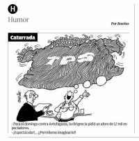 Los aforos por las "cargas limpias" se han metido tan fuerte en el incosnciente de la ciudad porteña que Bastías lo usa hoy en El Mercurio de Valparaíso en su caricatura titulada "caturrada".