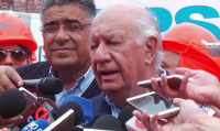 Ex Presidente Ricardo Lagos visitó TPS por conflicto de "cargas limpias" y aseguró que el elemento ordenador debe ser la competitividad del puerto, la que a juicio de los trabajadores se ha perdido por arbitraria medida de EPV.