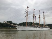 Buque Escuela “Esmeralda” cruzó el Canal de Panamá y zarpó rumbo a Estados Unidos