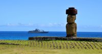 Buque “Aquiles” de la Armada llevó cerca de 200 toneladas de víveres a Isla de Pascua