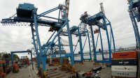 Inédita maniobra ingenieril realizada en TPS permitió reubicar las nuevas grúas pórtico para optimizar el rendimiento del terminal.