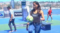 Petrolero de la Armada Almirante Montt se transformó en cancha flotante para el lanzamiento del Mundial de Fútbol Tenis.