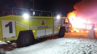 Incendio destruye totalmente la Gobernación Marítima en la Antártica Chilena