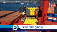 Sexta operación de embarque de mercaderías para Rapa Nui en buque Saint Brandan consolida a muelle Asimar de Quintero como puerto principal de cabotaje insular.