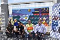 Academia de Arte de Mejillones patrocinada por Ultraport finalizó con éxito la instalación de mural en Puerto Angamos