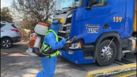 EXTRA...EXTRA...Puerto San Antonio implementa barrera sanitaria y desinfección de camiones que ingresan a los terminales.