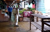 Covid-19: mercado de San Antonio es sanitizado tras coordinación de empresa portuaria