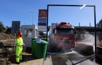 Con pórtico de sanitización automática de camiones refuerzan “cordón sanitario logístico” de Puerto Valparaíso