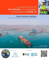 Puerto San Antonio expondrá en webinar organizado por la Asociación Chilena de Ingeniería Puertos y Costas