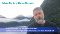 Desde los canales del sur el saludo de Rodrigo Pinto-Agüero a los oficiales en el día de la Marina Mercante Nacional