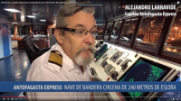 Entrevista al capitán de buque Antofagasta Express, Alejandro Larravide, que visitó San Antonio.