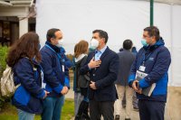 Equipo de Puerto San Antonio saludó al alcalde de Santo Domingo