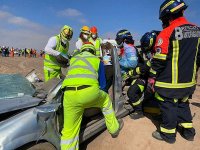 Círculo de Seguridad y Protección realiza simulacro de accidente vehicular con materiales peligrosos y rescate de heridos en Autopista Antofagasta