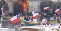 Empresa Portuaria Valparaíso lamentó y condenó los ataques incendiarios que afectaron en la tarde del martes a los sitios de los terminales de Puerto Valparaíso
