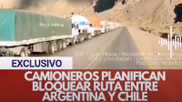 Conversación de camioneros argentinos para realizar bloqueo de paso Los Libertadores.
