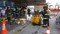 TPS y Bomberos revisaron materiales para atención de emergencias químicas.