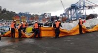 Simulacro para prevenir derrames se realizó con éxito en el puerto de Valparaíso.