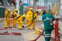 Puerto San Antonio y terminales participan de simulacro de incendio en QC Policarpo Toro y Puerto Panul