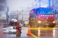 Puerto San Antonio y Terquim lideraron simulacro de emergencia que contó con la participación de Bomberos y brigadistas