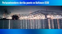 Cámaras de vigilancia revelan como un buque portacontenedores derribó un gigantesco puente en Baltimore.