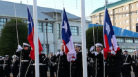 La Armada de Chile realizó izamiento del pabellón nacional en homenaje al Mes del Mar