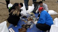 TPS lideró operativo de limpieza de la Playa San Mateo de Valparaíso.