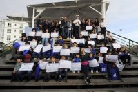 ITI, Armada y Lancheros premiaron a 48 alumnos ganadores de concurso de dibujo y cuentos cortos