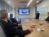 Puerto San Antonio expone a Liga Marítima su proyección portuaria y el megapuerto