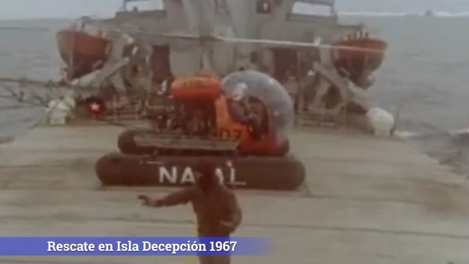 Histórico rescate en Isla Decepción en el territorio chileno antártico en 1967.