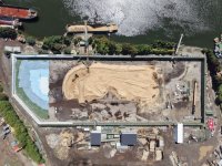 Autoridades recorren obras del domo de Portuaria Corral en Valdivia: será el más grande de América